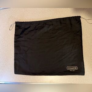 Coach Dark Brown and Gold Logo Dust Bag